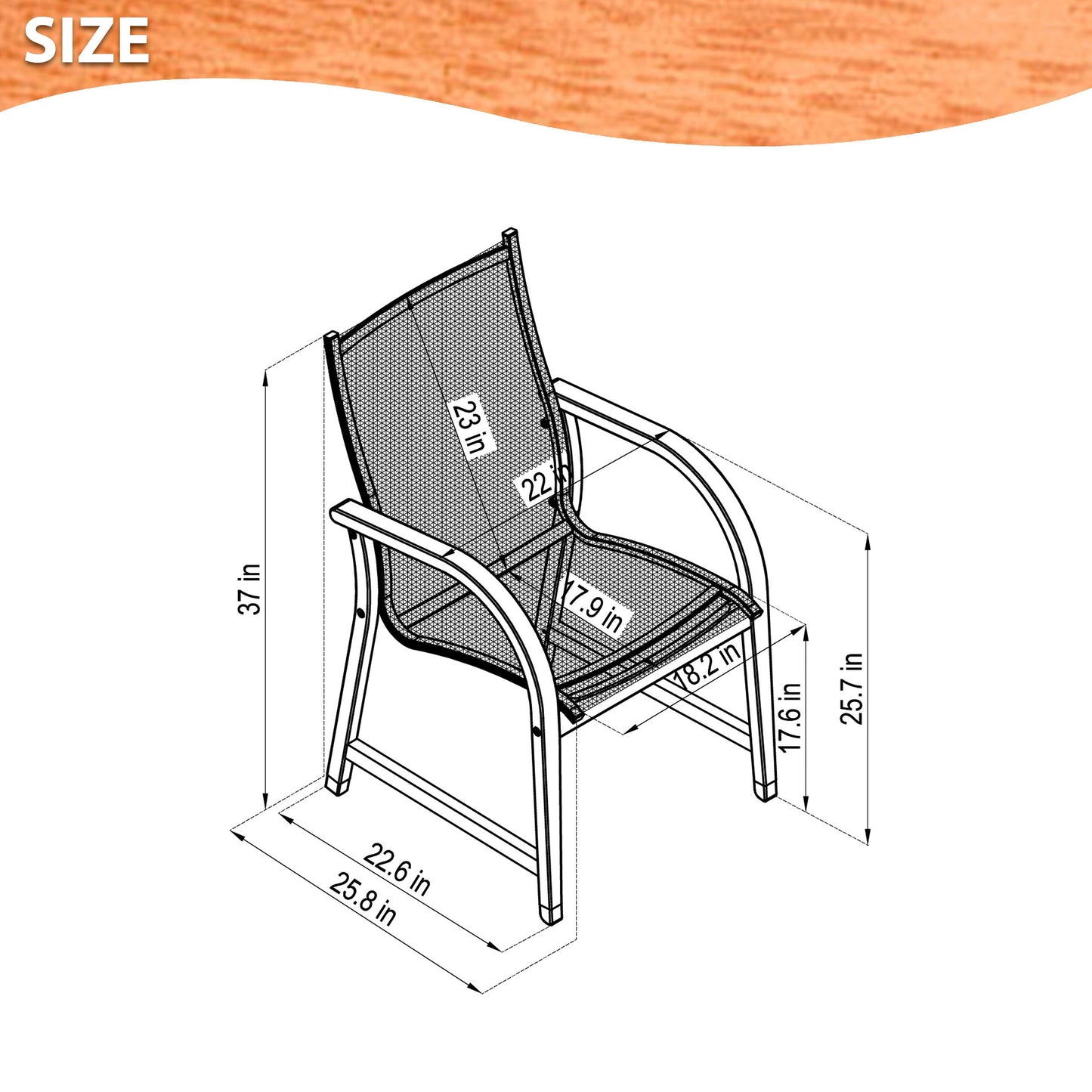 Rinjani Rectangular Table and 6 Manhattan Black Armchair