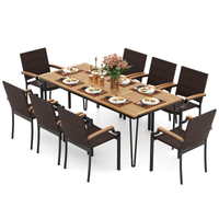 Gymax 9-Piece Patio Dining Set