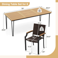 Gymax 9-Piece Patio Dining Set