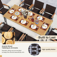 Gymax 9-Piece Patio Dining Set