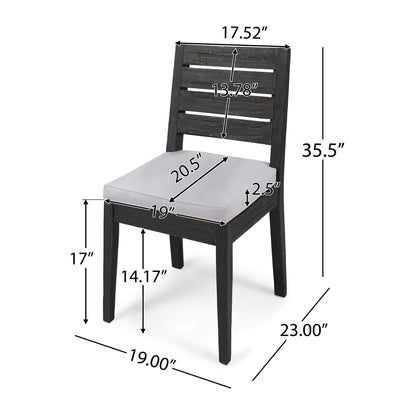 Alora 9-Piece Outdoor Dining Set With Extendable Acacia Wood Patio Table