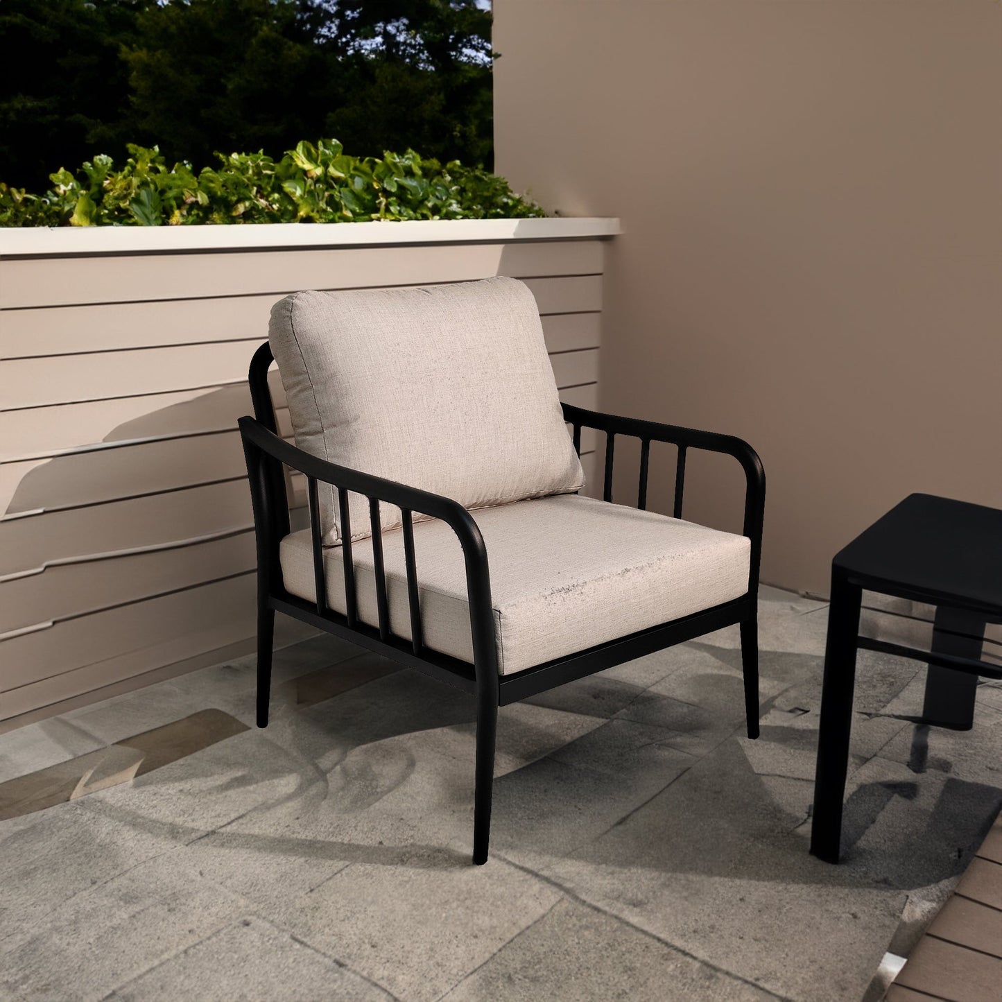 3PC Outdoor Aluminum Patio Furniture Chaise Lounge Set, 2 Chaise & 1 End Table with Modern Tapered Feet, Pneumatic Adjustable Bac