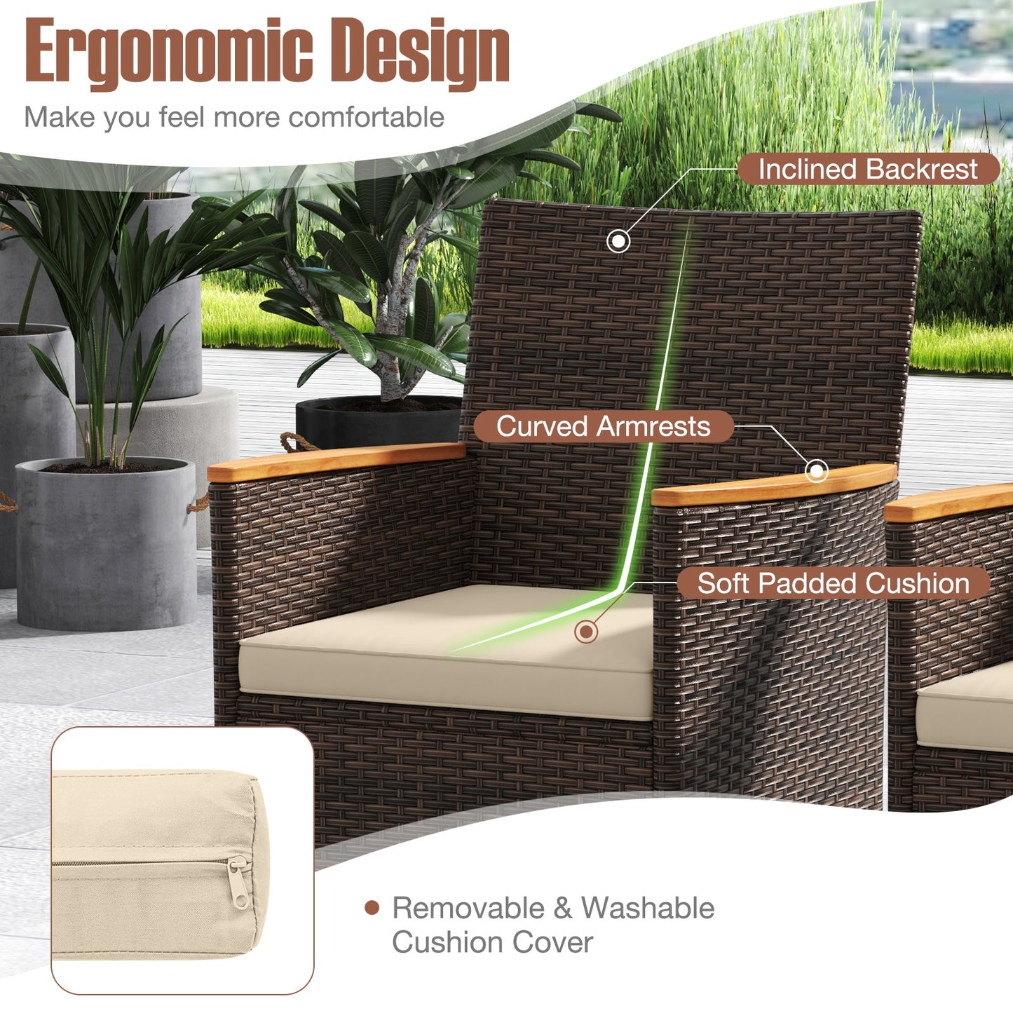 9 Piece Outdoor Dining Set with Acacia Wood Table Top