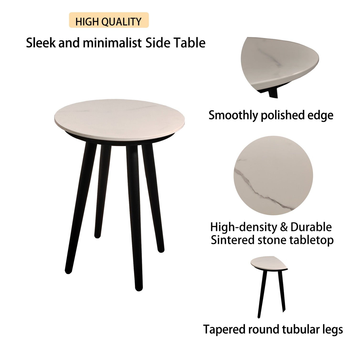 3PC Outdoor Aluminum Patio Furniture Chaise Lounge Set, 2 Chaise & 1 End Table with Modern Tapered Feet, Pneumatic Adjustable Bac