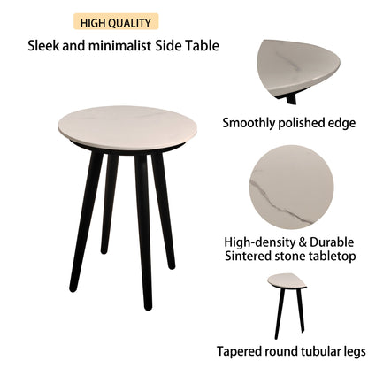 3PC Outdoor Aluminum Patio Furniture Chaise Lounge Set, 2 Chaise & 1 End Table with Modern Tapered Feet, Pneumatic Adjustable Bac