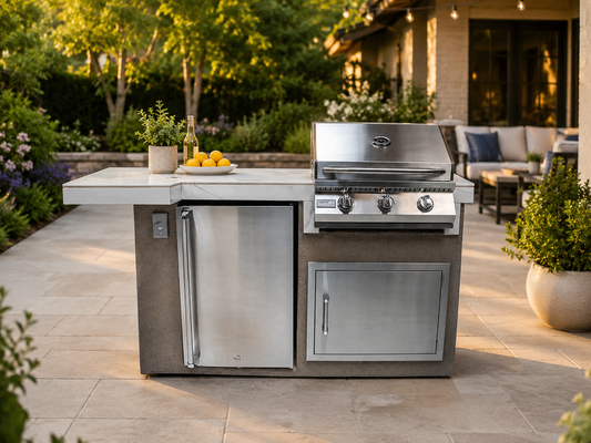 KoKoMo Mini Maui 6' Outdoor Kitchen Island – Compact BBQ Station with Seating