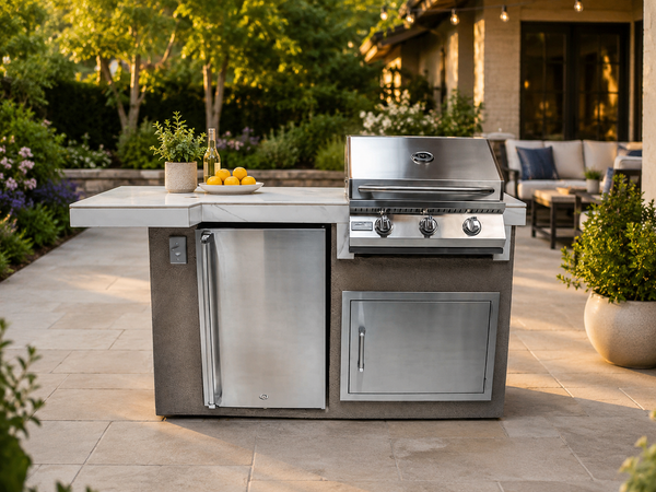 KoKoMo Mini Maui 6' Outdoor Kitchen Island – Compact BBQ Station with Seating