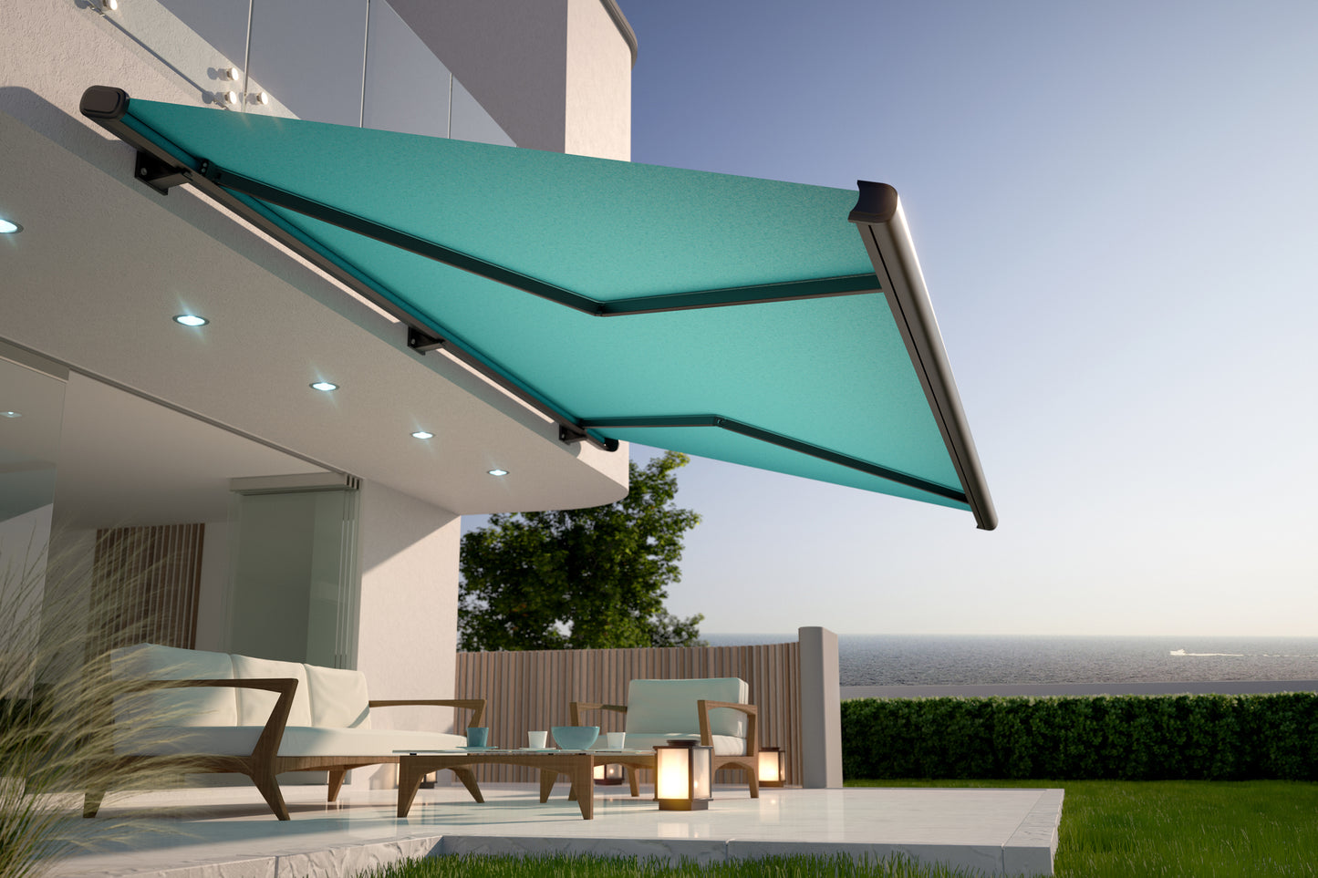 PatioEssence Outdoor Retractable Awning with Remote Control