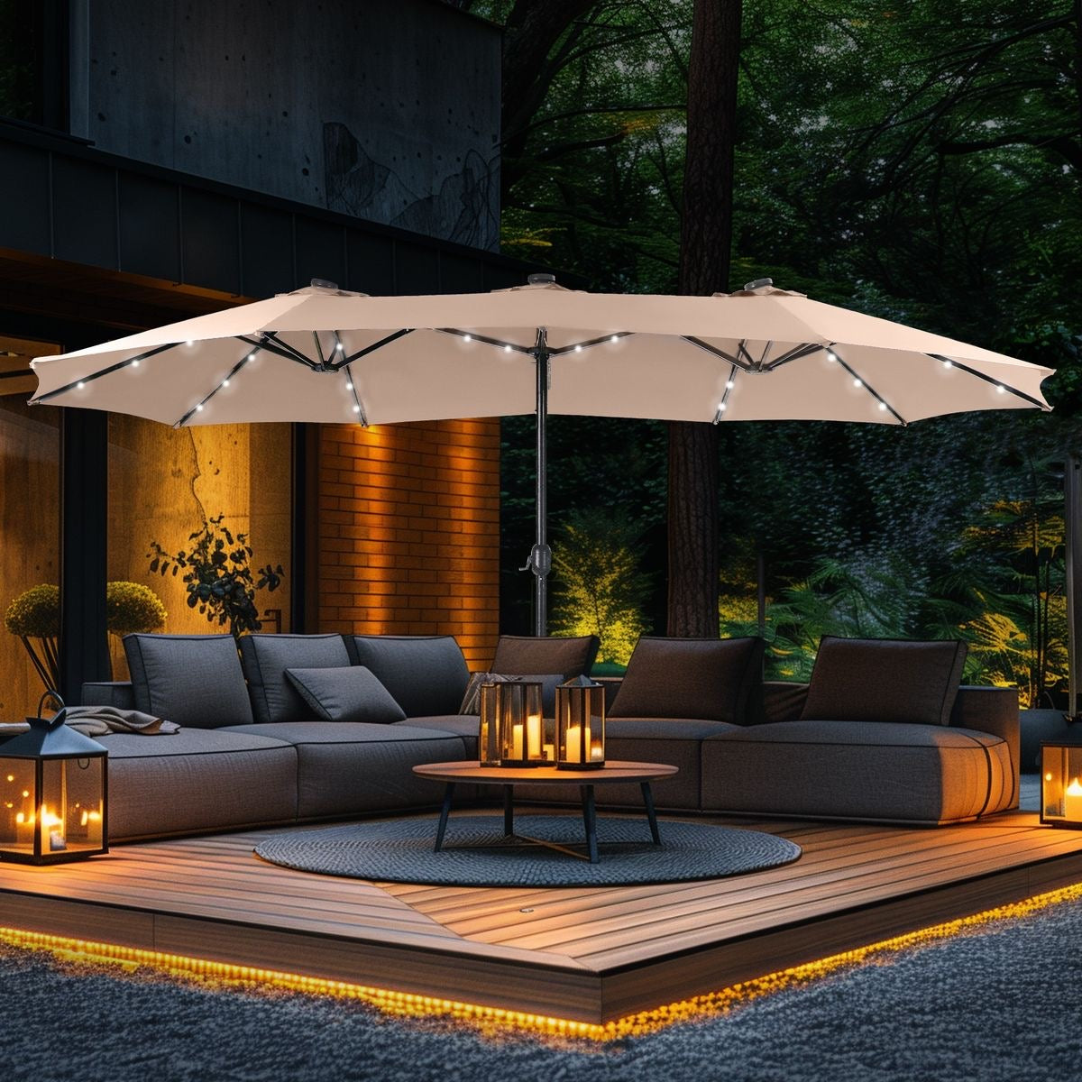 Solaris Patio Umbrella with LED Lights