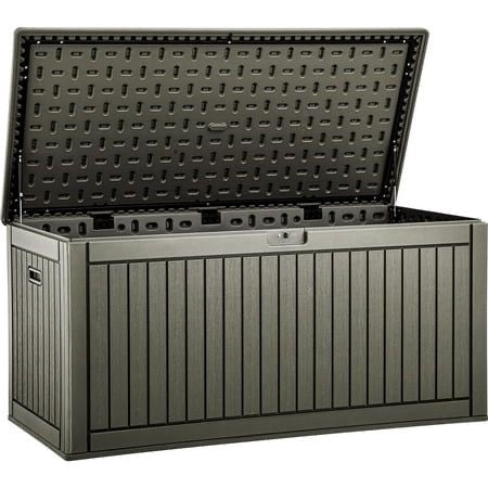 Outdoor Patio Storage Box (Waterproof, UV-Resistant, 120-Gallon Capacity)