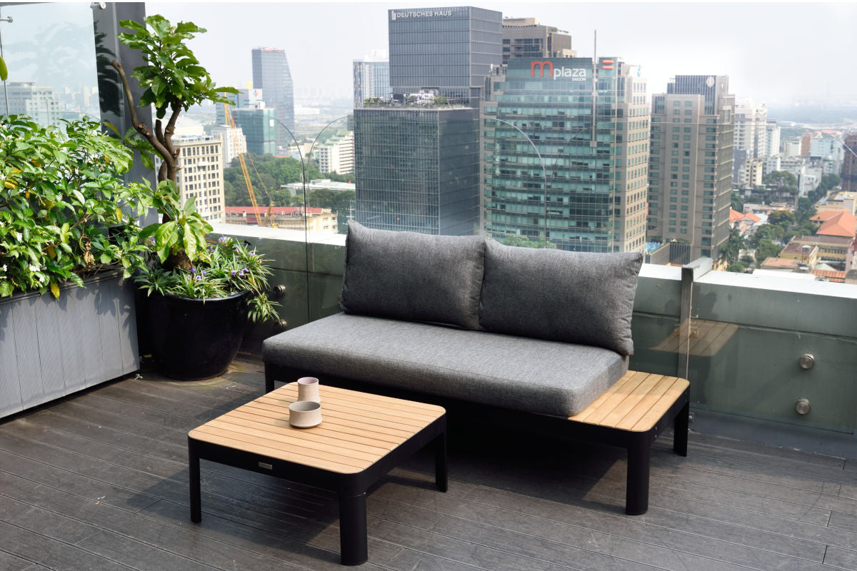 Portals Dark 2-Seater Outdoor Sofa