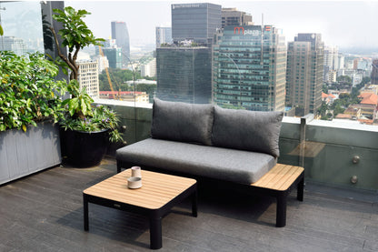 Portals Dark 2-Seater Outdoor Sofa