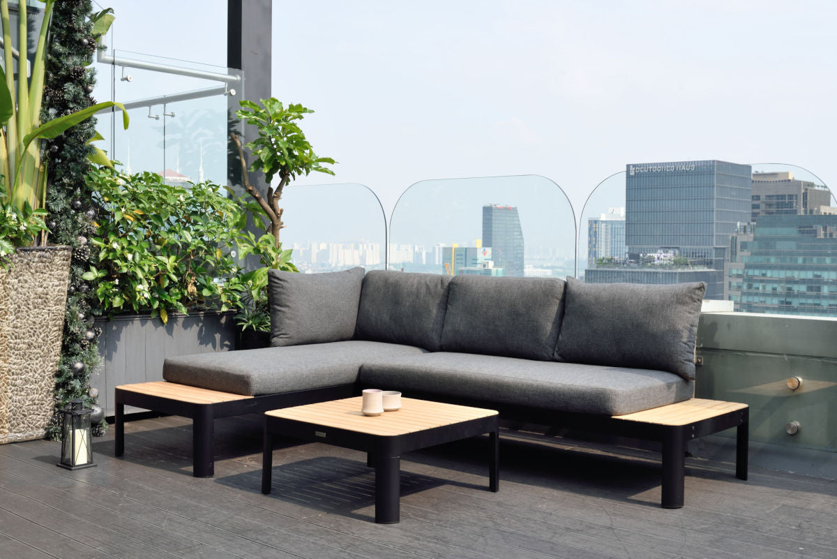 Portals Dark 2-Seater Outdoor Sofa