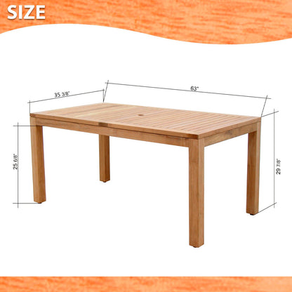 Rinjani Rectangular Table and 6 Manhattan Black Armchair