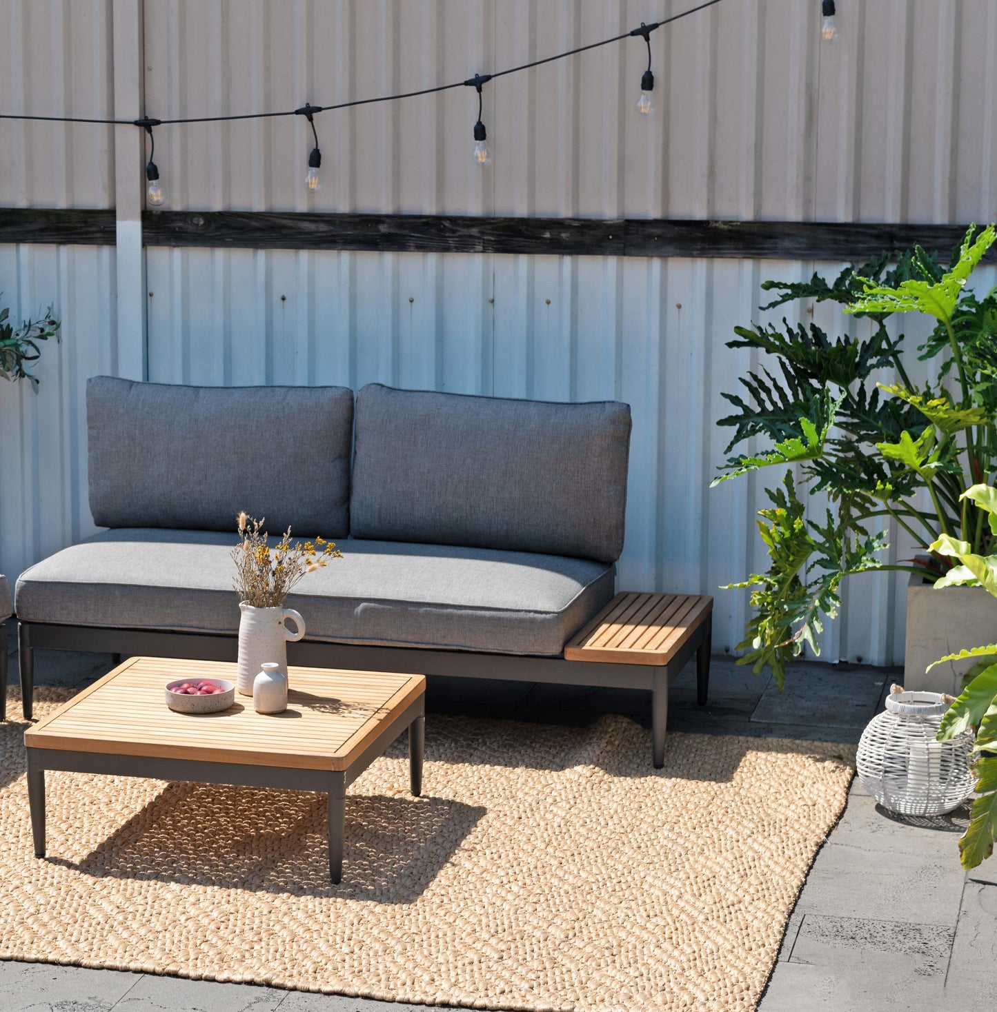 Topaz 2-Seater Outdoor Sofa Set with Olefin Cushions