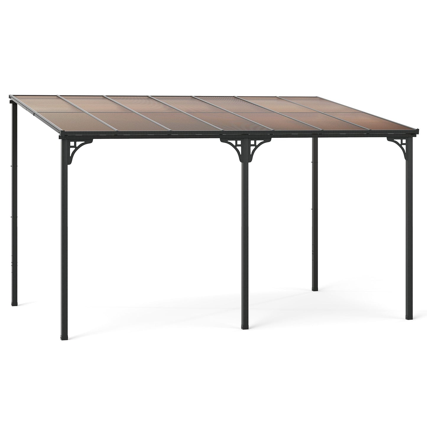 Wall-Mounted Patio Gazebo Large Outdoor Hardtop Pergola