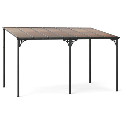 Wall-Mounted Patio Gazebo Large Outdoor Hardtop Pergola