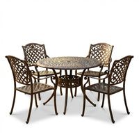 Chachere 4 - Person Patio Dining Set with round Table — Studio Shot