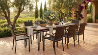 9PCS Patio Dining Set W/79'' Rectangular Dining Table & 8 — Lifestyle