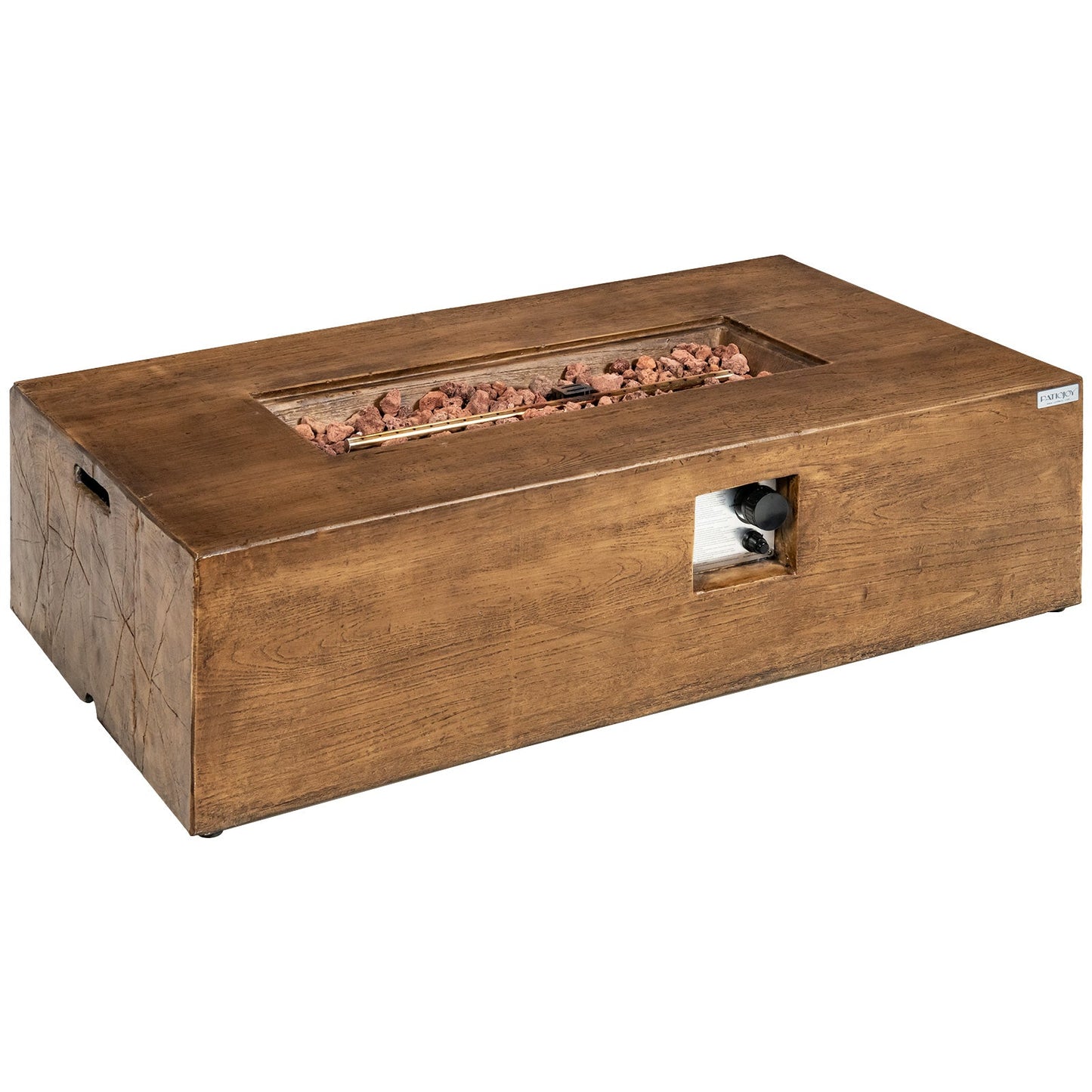 48" × 27" Outdoor Propane Gas Fire Pit Table with 50,000 BTU Burner and Protective Cover