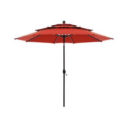 Alora Premium 6-Piece Bar Patio Furniture Set With Umbrella, Swivel Chairs, And Cushions
