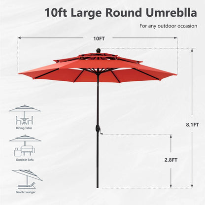 Alora Premium 6-Piece Bar Patio Furniture Set With Umbrella, Swivel Chairs, And Cushions
