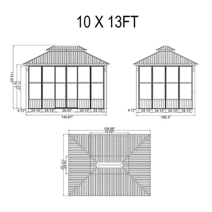Alora Prestige Premium Hardtop Double Top Outdoor Patio Solarium Sunroom