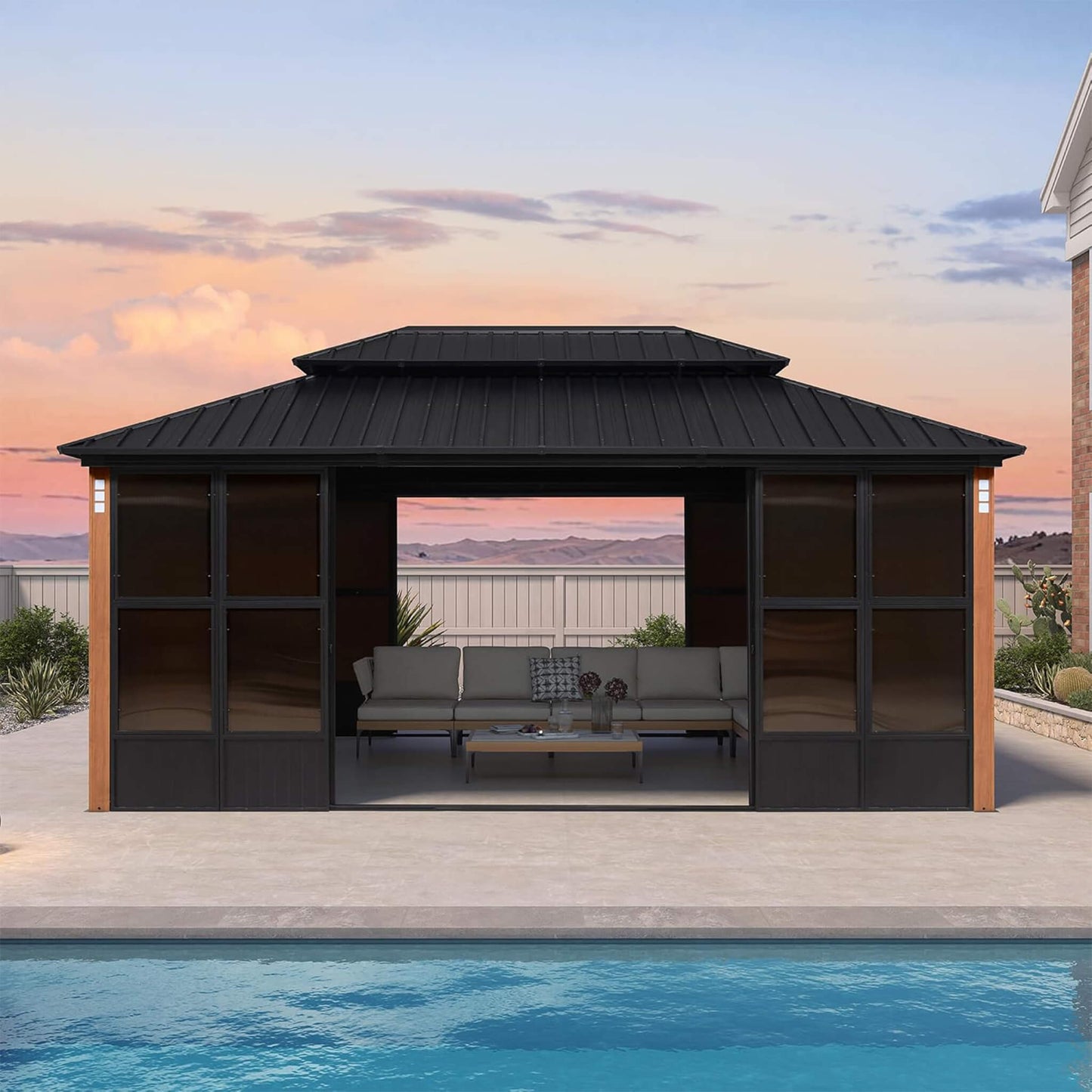 Alora Prestige Premium Hardtop Double Top Outdoor Patio Solarium Sunroom